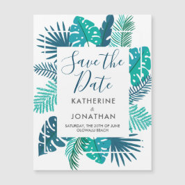 Botanische strand Tropisch sparen de Magnet van de