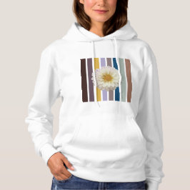 Botanische Streepbloesem Hoodie voor Vrouwen