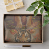 Botanische strepen tissuepapier (Geschenk)