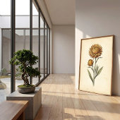 Botanische Stroblumen Bloemige Muurkunst Poster