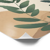 Botanische stroming – Abstracte Natuur in aardse t Perfect Poster (Hoek)