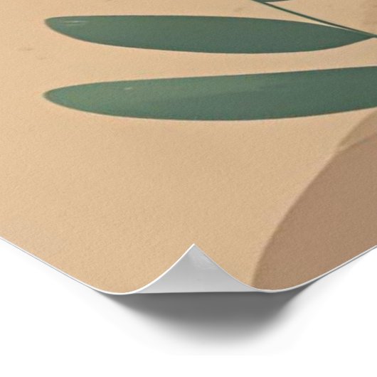 Botanische stroming – Abstracte Natuur in aardse t Poster (Hoek)