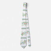 Botanische Stropdas met rode en groene kerst (Voorkant)