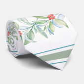 Botanische Stropdas met rode en groene kerst (Opgerold)