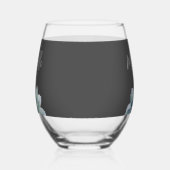 Botanische Succulent Elegant Script Classic Grijs Wijnglas Zonder Voet (Rechts)