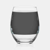 Botanische Succulent Elegant Script Classic Grijs Wijnglas Zonder Voet (Links)