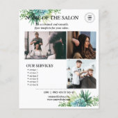 Botanische Succulent Salon Services Flyer Sjabloon (Voorkant)