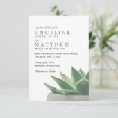 Botanische Succulente Garden | Uitnodiging tot wed (Staand voorkant)