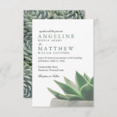 Botanische Succulente Garden | Uitnodiging tot wed (Voorkant / Achterkant)