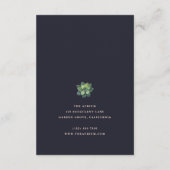 Botanische succulente huwelijksreceptie informatiekaartje (Achterkant)