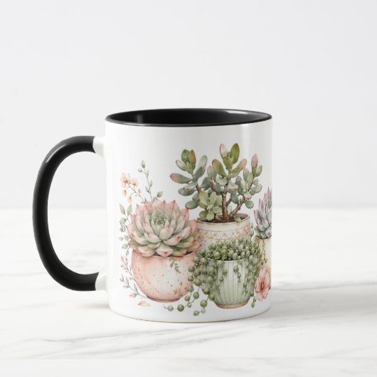 Botanische Succulenten "Aloe You Vera Much" Mok (Links)