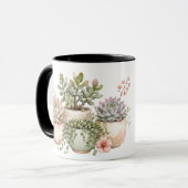 Botanische Succulenten "Aloe You Vera Much" Mok (Voorkant links)