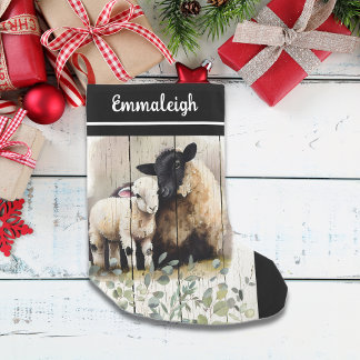 Botanische Suffolk Sheep Kleine Kerstsok