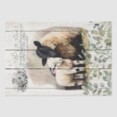 Botanische Suffolk Sheep Tissuepapier (Voorkant)