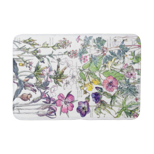 Botanische sweet William Wildflower Flower Bath Ma Badmat