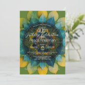 Botanische Symfonie | Blad Mandala Ontwerp Kaart (Staand voorkant)