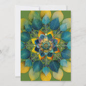 Botanische Symfonie | Blad Mandala Ontwerp Kaart (Achterkant)