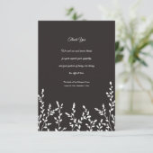 Botanische sympathie bedankje kaart (Staand voorkant)