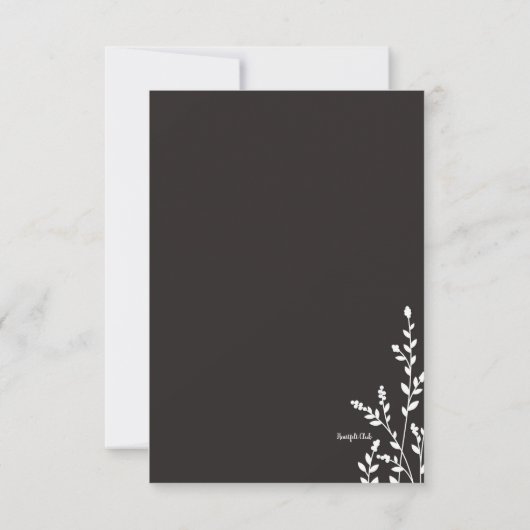 Botanische sympathie bedankje kaart (Achterkant)