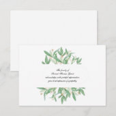 Botanische sympathie Hartelijk dank Kaart (Voorkant / Achterkant)