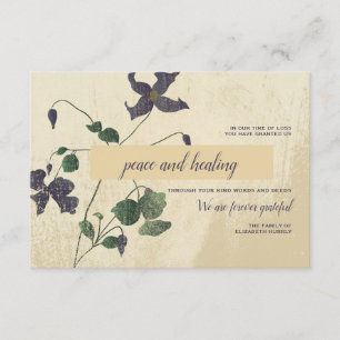 Botanische sympathie Hartelijk dank Kaart