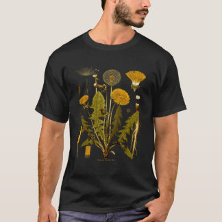 Botanische T - shirts Geel Paardebloem Botanie Hoo