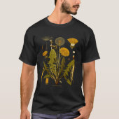 Botanische T - shirts Geel Paardebloem Botanie Hoo (Voorkant)