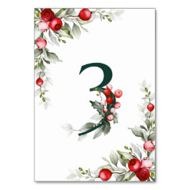 Botanische tabel met noel 3 Wedstrijknummer Kaart