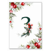 Botanische tabel met noel 3 Wedstrijknummer Kaart (Achterkant)