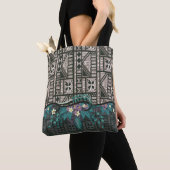 Botanische Tapa Fusion in Hawaiian Tote Bag (Dichtbij)