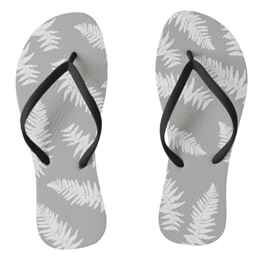 Botanische Teenslippers met Fern Leaf (Voetbed)