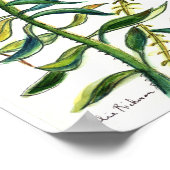 Botanische tekening van de prachtige blauwe ventil poster (Hoek)