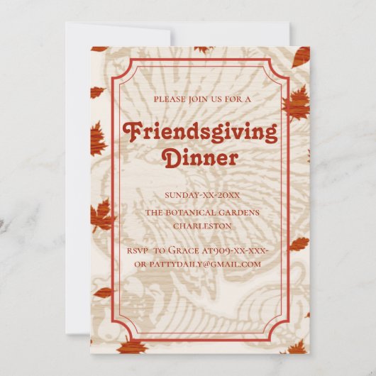 botanische teracotta tonen Friendsgiving Kaart (Voorkant)
