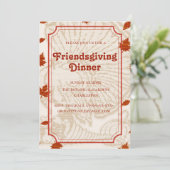 botanische teracotta tonen Friendsgiving Kaart (Staand voorkant)