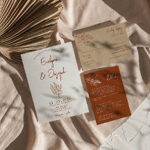 Botanische Terracotta Bloemen Boho Unieke Bruiloft