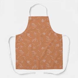 botanische terracotta schort