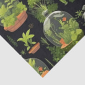 Botanische Terrariums op zwart tissuepapier (Detail)