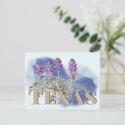 Botanische Texas Bluebonnet 2 Briefkaart (Staand voorkant)