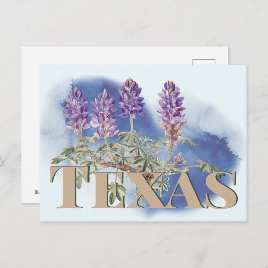 Botanische Texas Bluebonnet 2 Briefkaart (Voorkant / Achterkant)