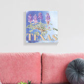 Botanische Texas Bluebonnet 2 Canvas Afdruk (Insitu (Woonkamer))