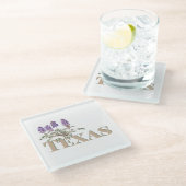 Botanische Texas Bluebonnet 2 Glazen Onderzetter (Schuin)