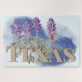 Botanische Texas Bluebonnet 2 Legpuzzel (Horizontaal)
