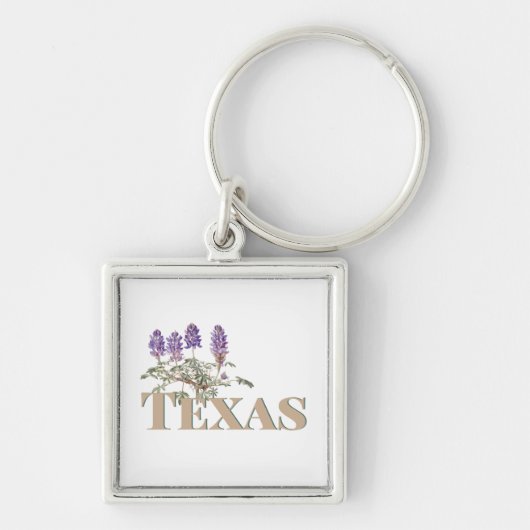 Botanische Texas Bluebonnet 2 Sleutelhanger (Voorkant)