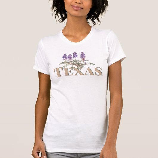 Botanische Texas Bluebonnet 2 T-shirt (Voorkant)
