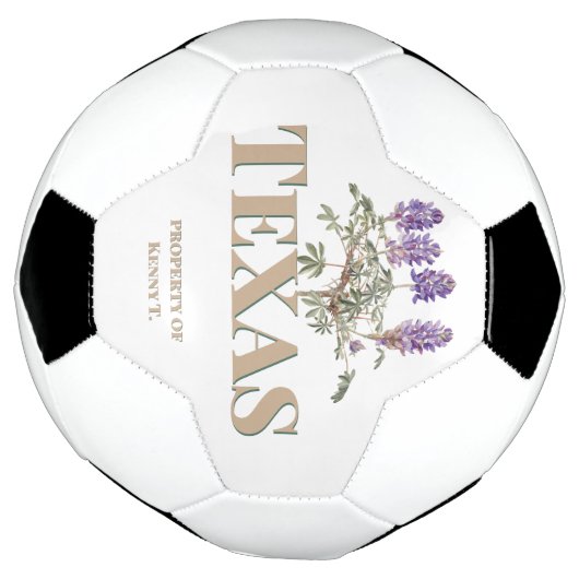 Botanische Texas Bluebonnet 2 Voetbal (Gedraaid)