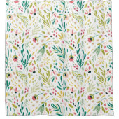 Botanische thema kleurrijke wilde bloemen patroon douchegordijn (Voorkant)