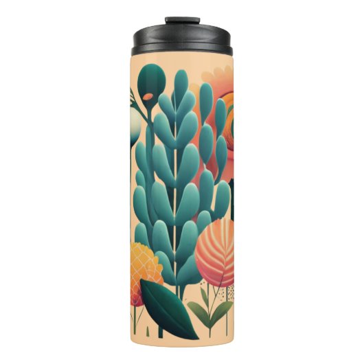 Botanische thermische tumbler thermosbeker (Voorkant)