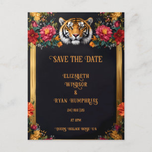 Botanische Tijger Huwelijksuitnodiging Briefkaart