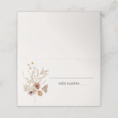  botanische tiny Floral bruiloft Plaatskaartje (Buitenkant ongevouwen)