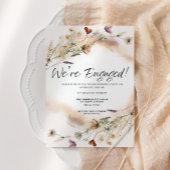 botanische tiny Floral Engagement Party Kaart